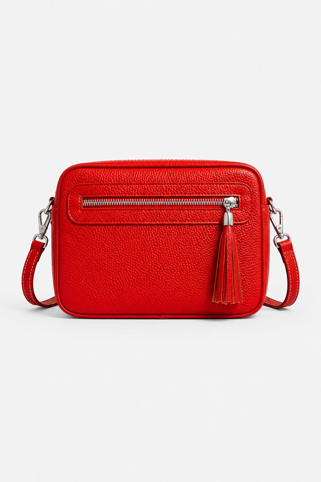 Borsa a Spalla Donna Alessia in Vera Pelle Rosso | Made in Italy