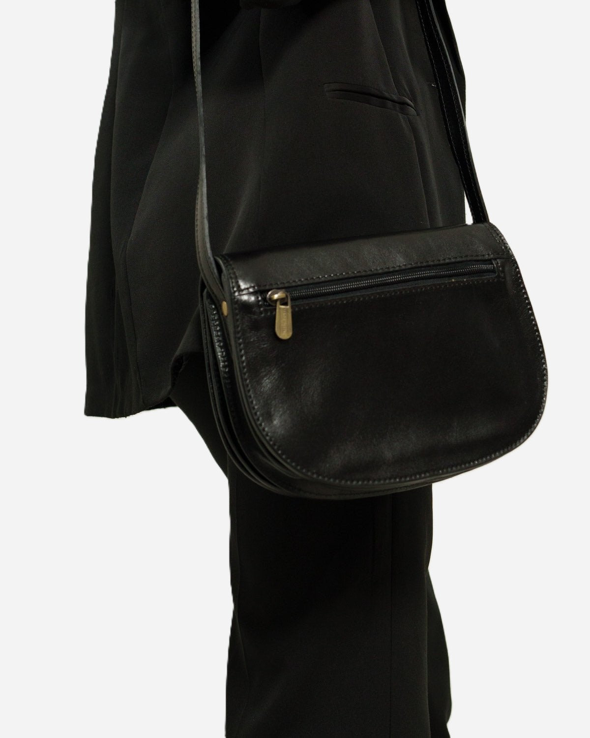 Borsa Tracolla Elena Vera Pelle Vacchetta Nero
