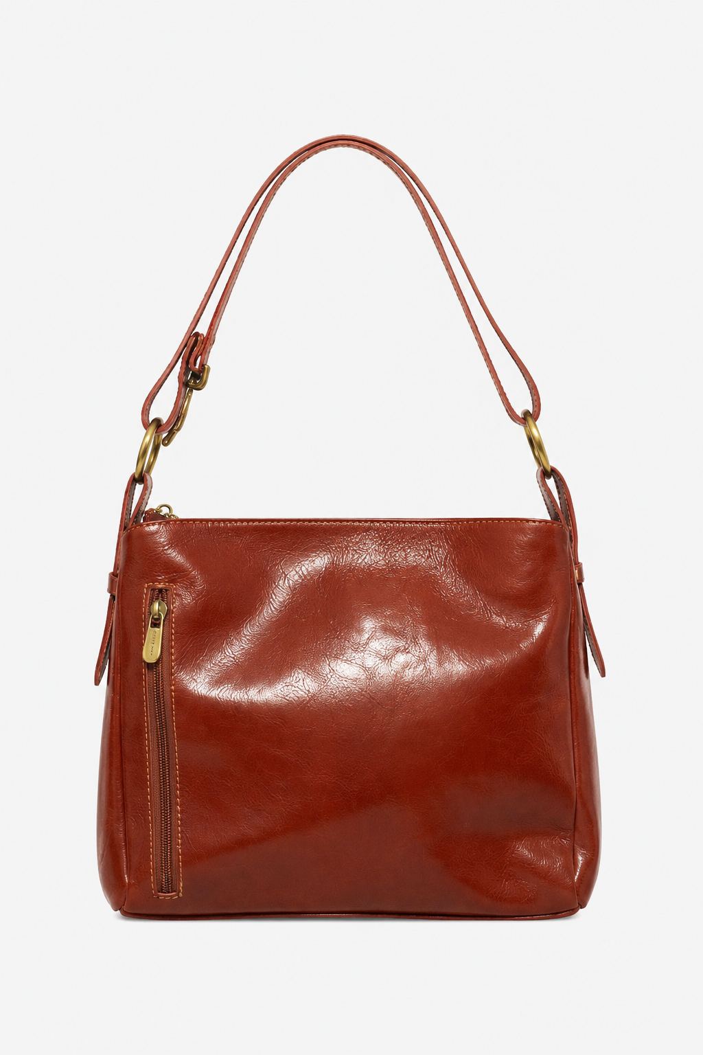 PAOLA — Borsa a spalla donna in vera pelle testa di moro | Made in Italy