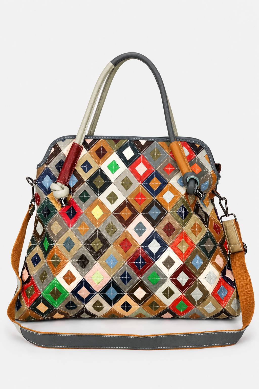 Borsa Shopper Donna KAMALA | Pelle Patchwork Multicolore