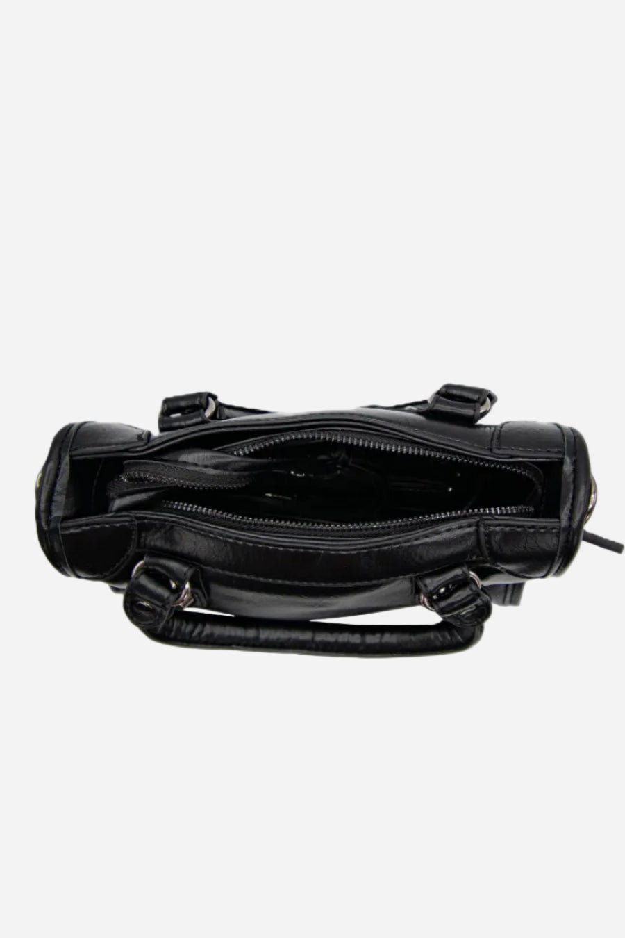 VYVA Rebel — Borsa a mano o tracolla in ecopelle nera
