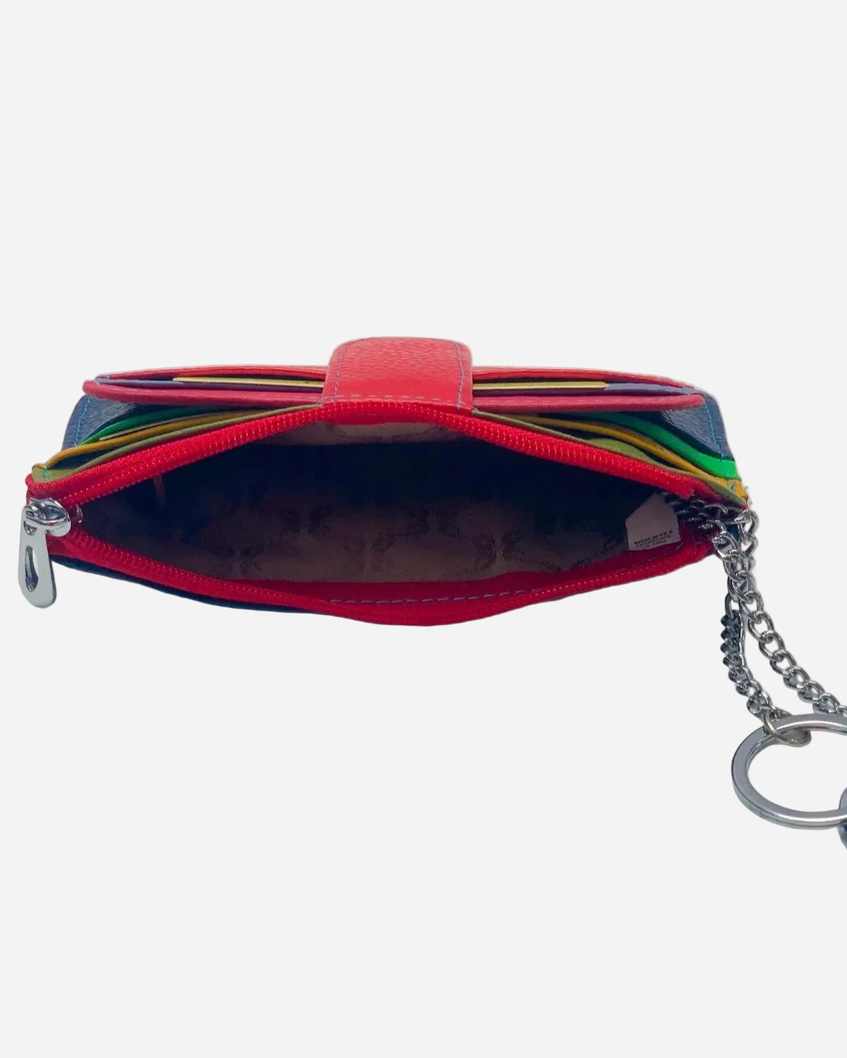 Porta carte portamonete Zeus uomo in pelle Rosso multicolore - Alidiluna