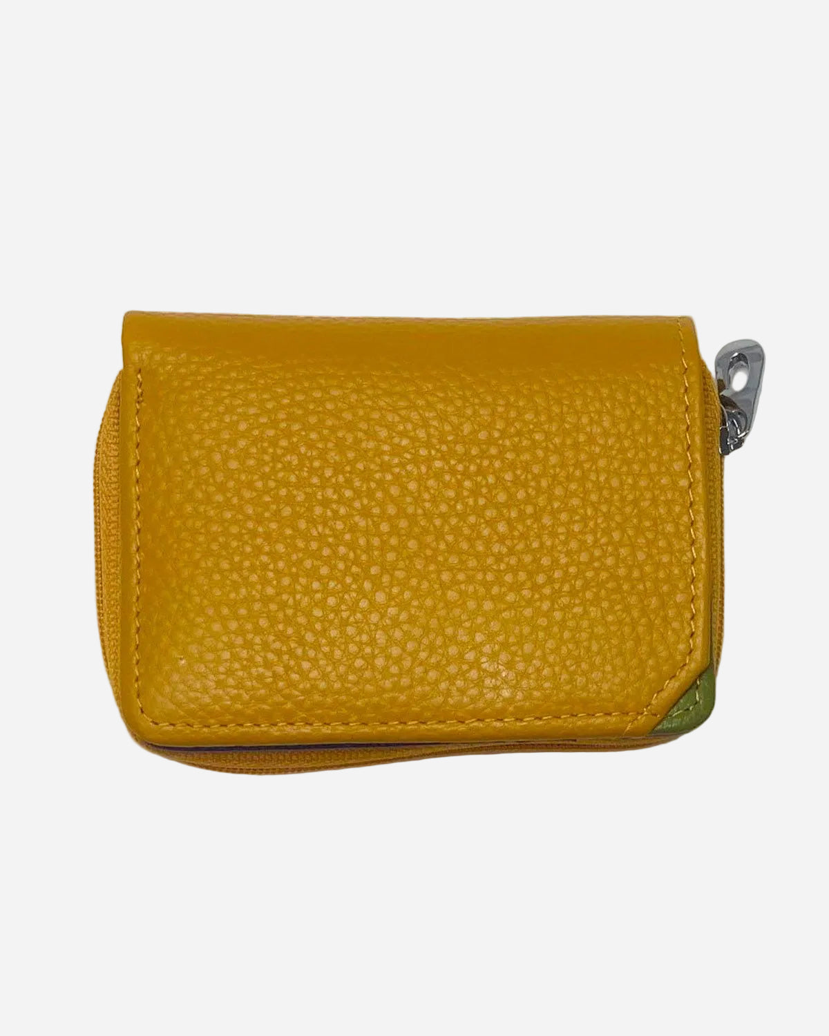 Portafoglio Portamonete Porta Carte donna Afrodite in vera pelle artigianale Giallo - Alidiluna