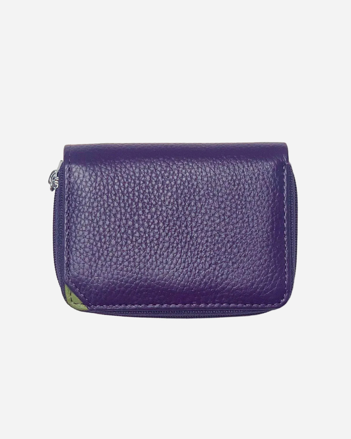 Portafoglio Portamonete Porta Carte donna Afrodite in vera pelle artigianale Viola - Alidiluna