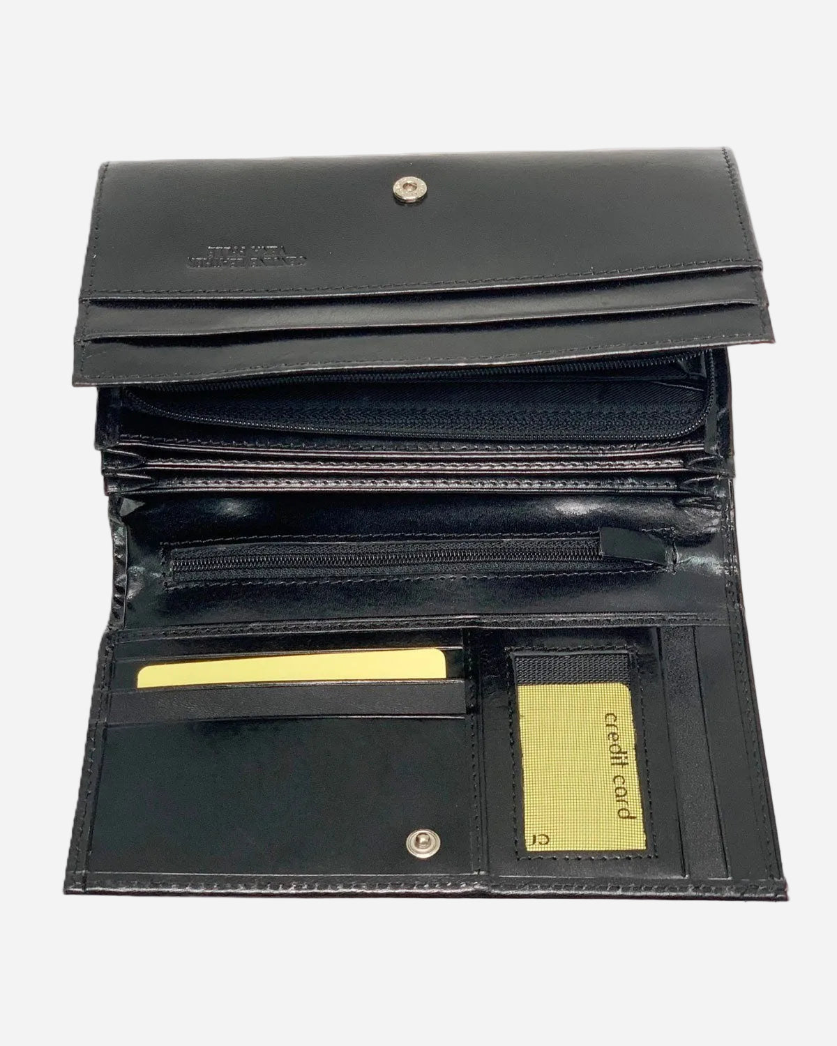 Portafoglio donna ISIDE in vera pelle nero