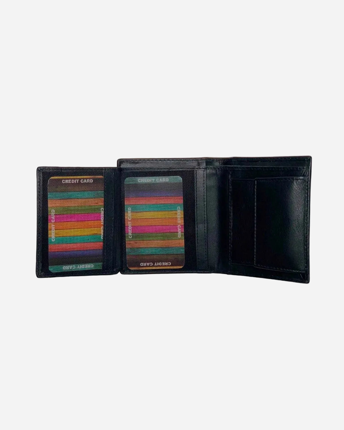 Portafoglio Portamonete Porta Carte uomo Achille in vera pelle artigianale Nero - Alidiluna