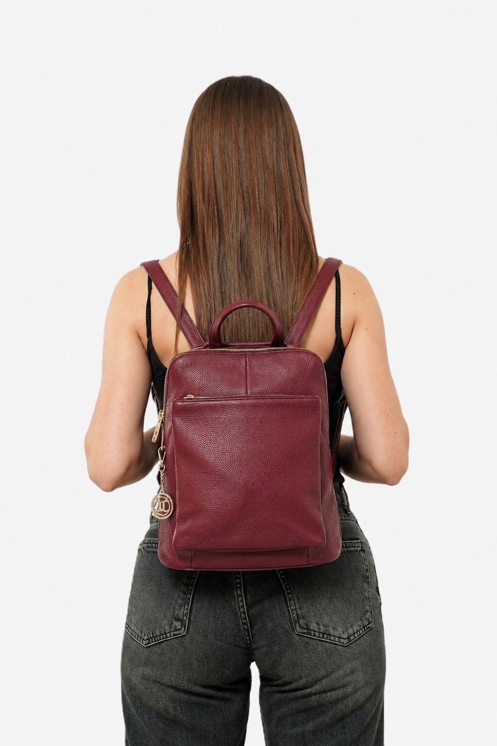Zaino donna CRISTINA in vera pelle vino | Made in Italy