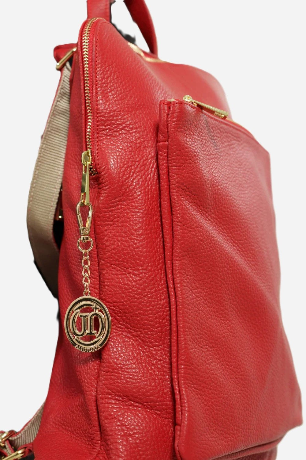 ROSALBA — Zaino in vera pelle rossa con porta laptop | Made in Italy