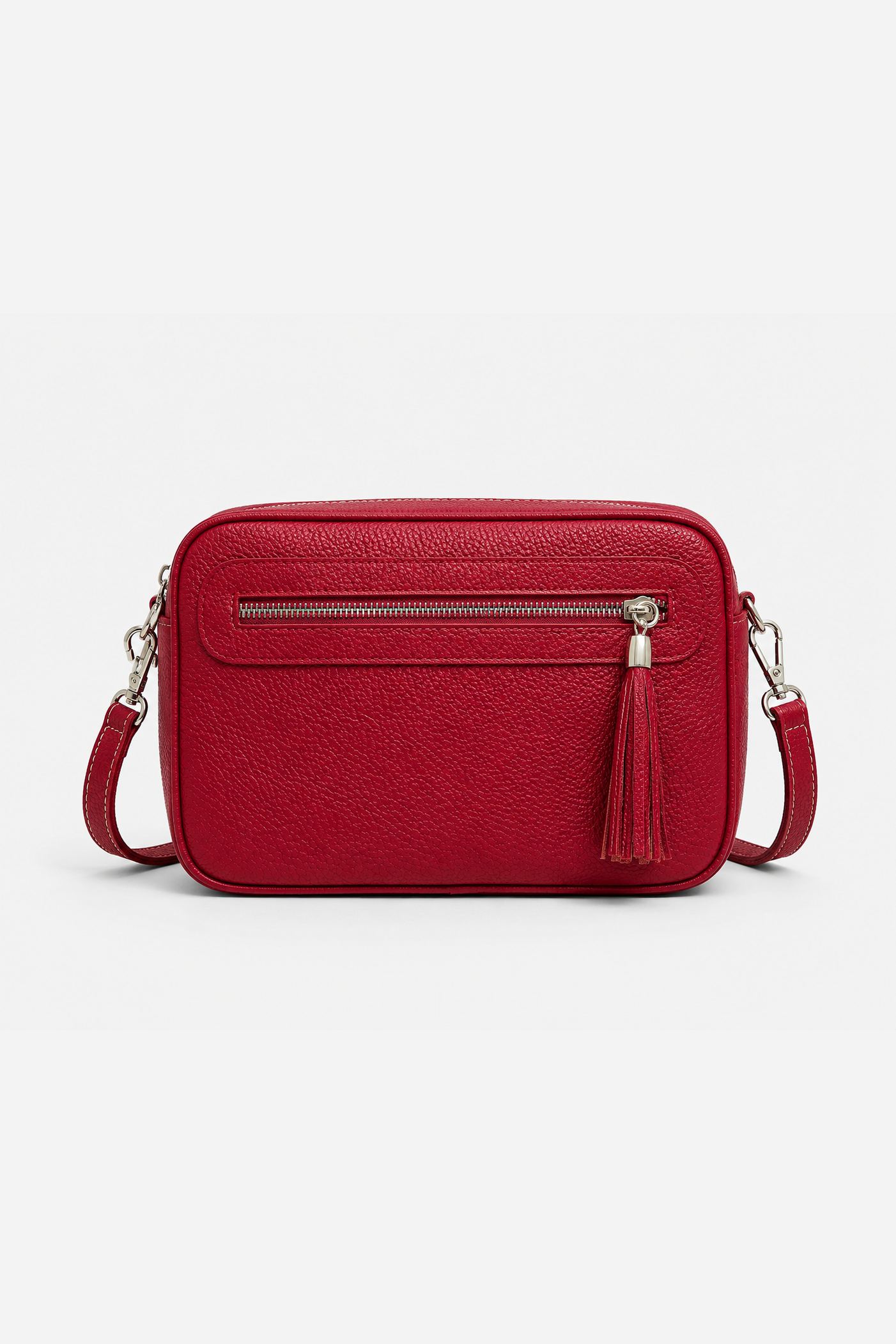 Borsa a Spalla Donna Alessia in Vera Pelle Bordeaux | Made in Italy