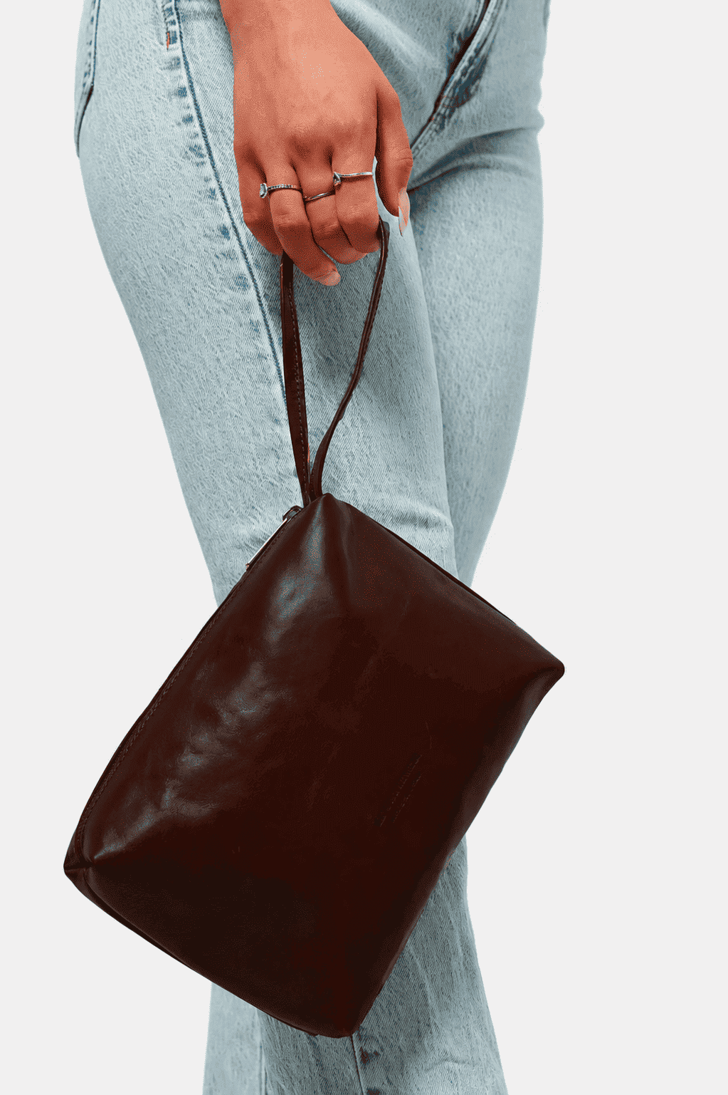 ILDA — Pochette a tracolla in vera pelle testa di moro | Made in Italy
