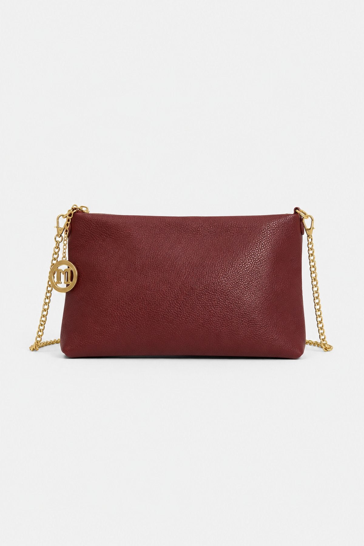 Pochette Alessandra con Tracolla – Vera Pelle Bordeaux | Made in Italy