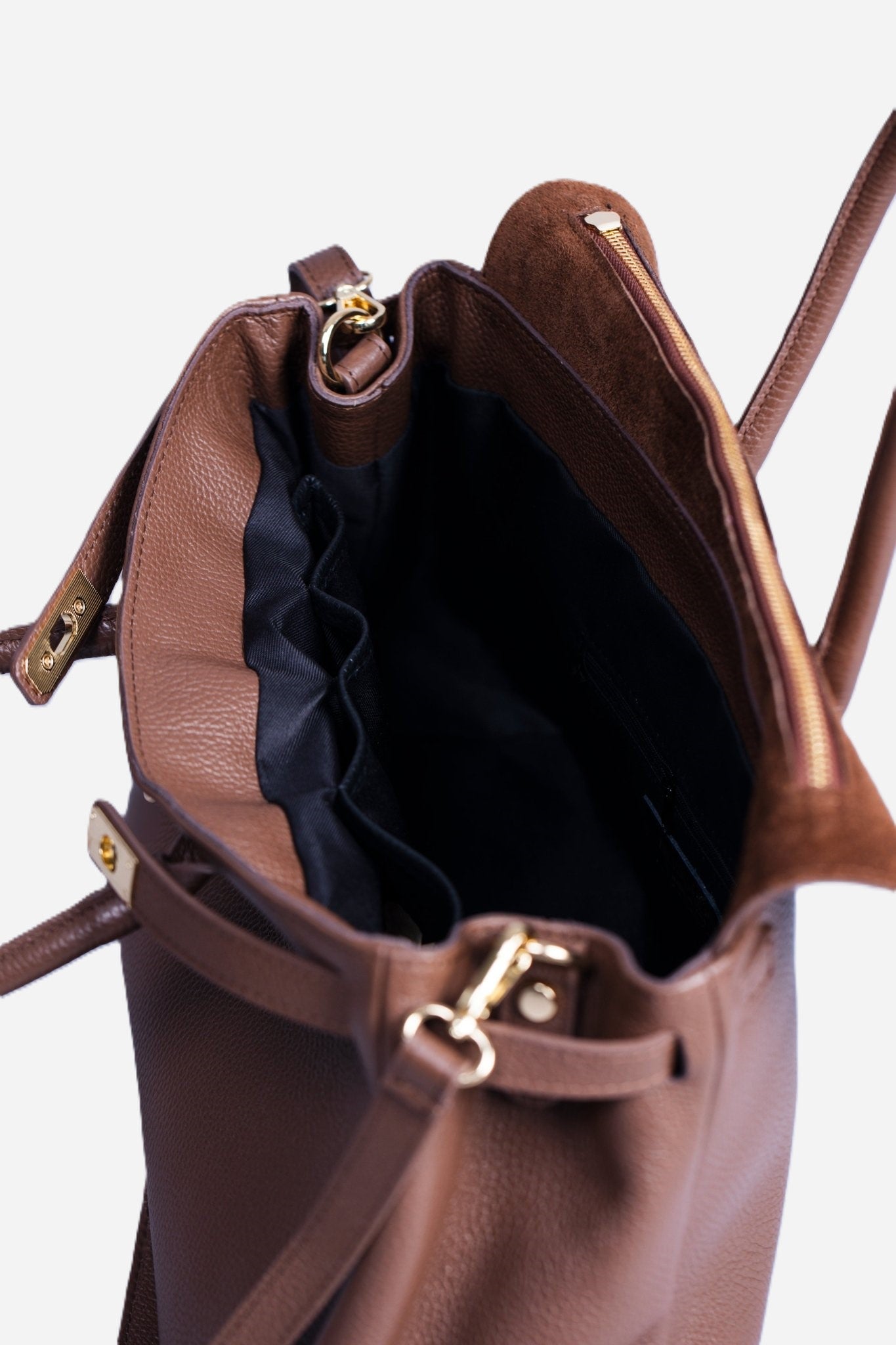 Borsa donna LUNA in vera pelle taupe