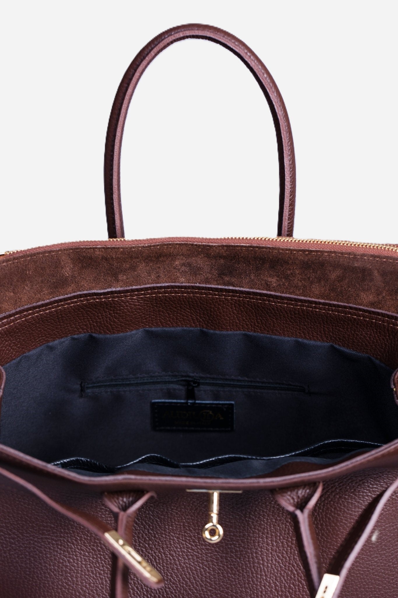 Borsa donna LUNA in vera pelle taupe
