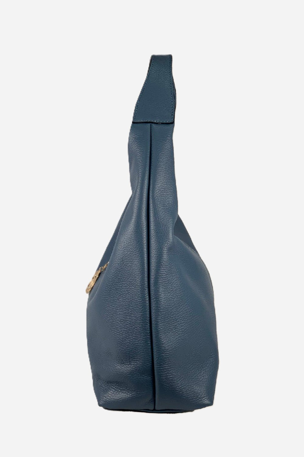 Borsa Hobo Donna LAURA in Vera Pelle Ceruleo | Made in Italy