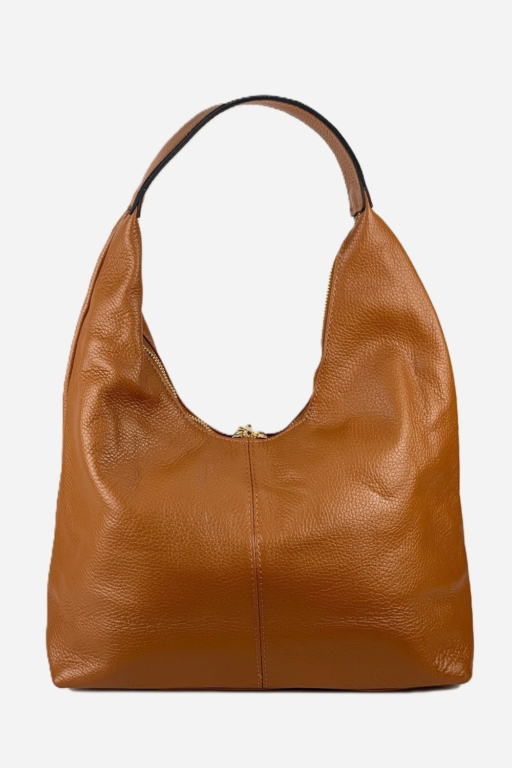 Borsa Hobo Donna LAURA in Vera Pelle Marrone | Made in Italy