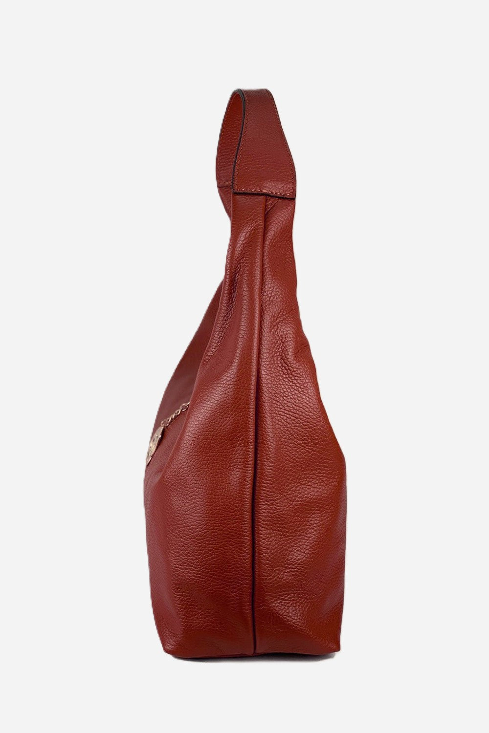 Borsa Hobo Donna LAURA in Vera Pelle Rosso Scuro | Made in Italy