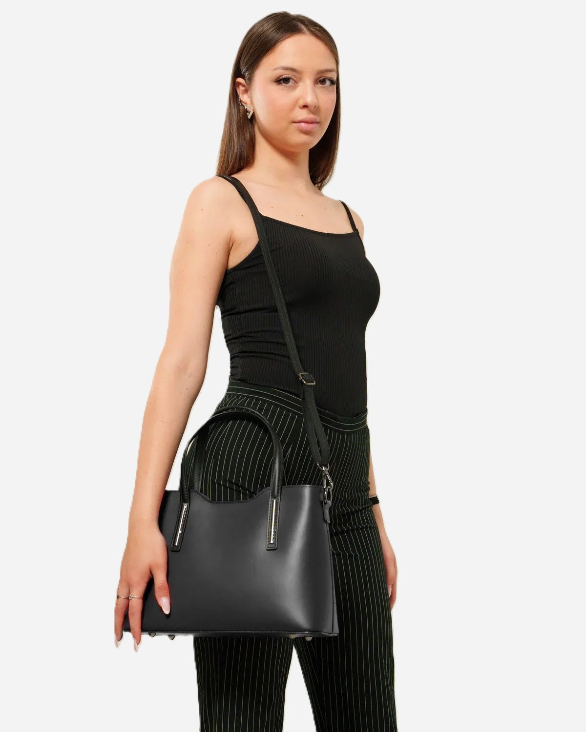 Borsa donna ADELE in vera pelle nero