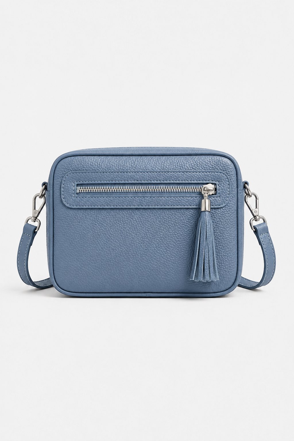 Borsa a Spalla Donna Alessia in Vera Pelle Ceruleo | Made in Italy