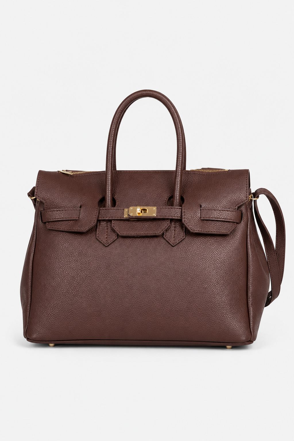 Borsa donna LUNA in vera pelle cioccolato
