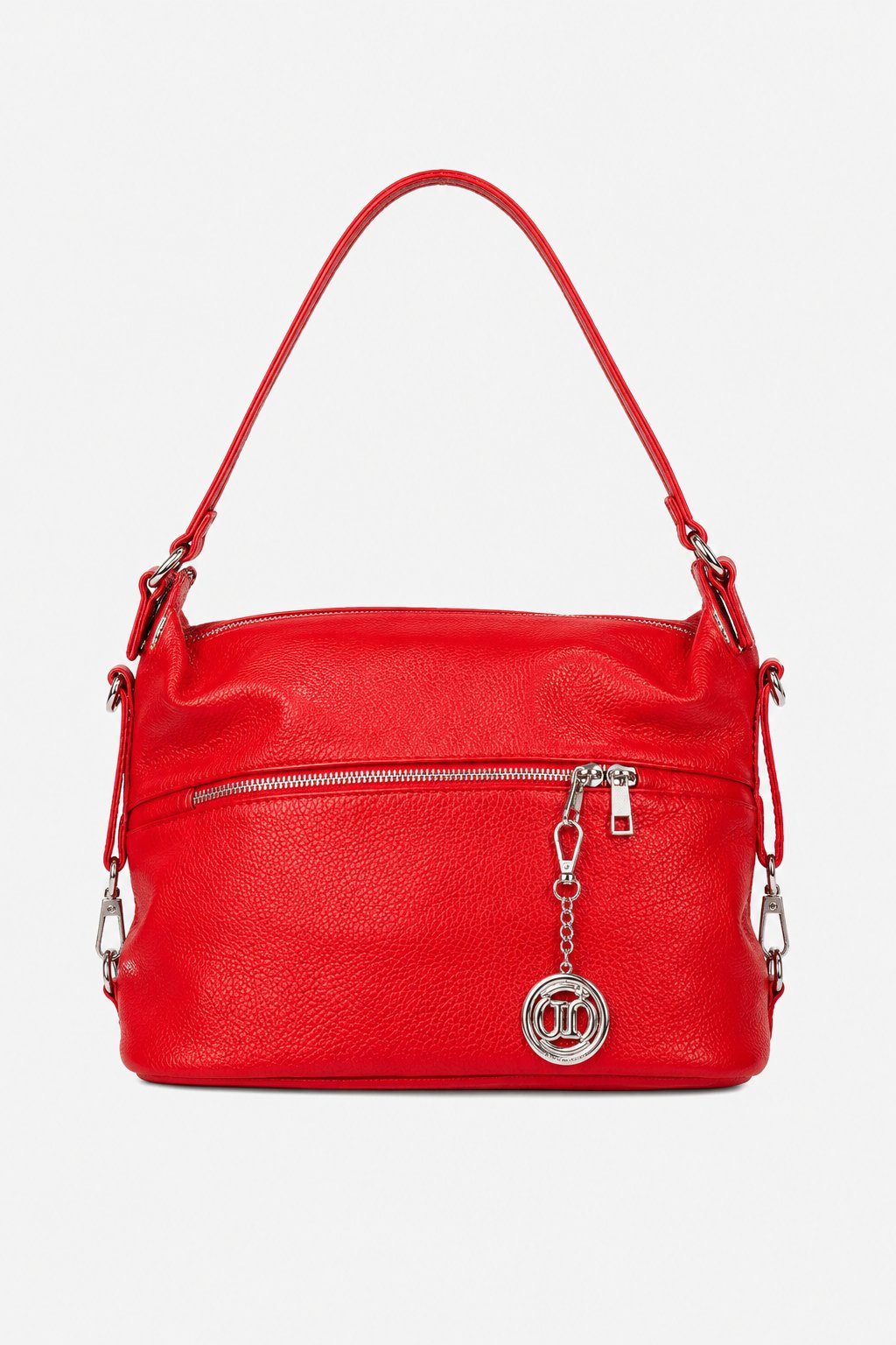 Borsa Donna MONIA in Vera Pelle Rosso | 3 in 1 Spalla Tracolla Zaino