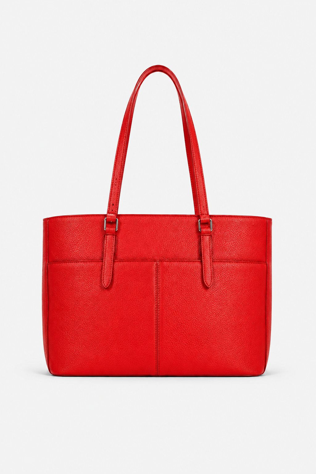 MONICA — Borsa a mano e spalla in pelle palmellato rossa | Made in Italy