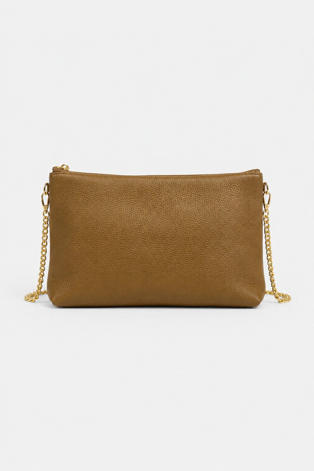 Pochette Alessandra con Tracolla – Vera Pelle Marrone Chiaro | Made in Italy