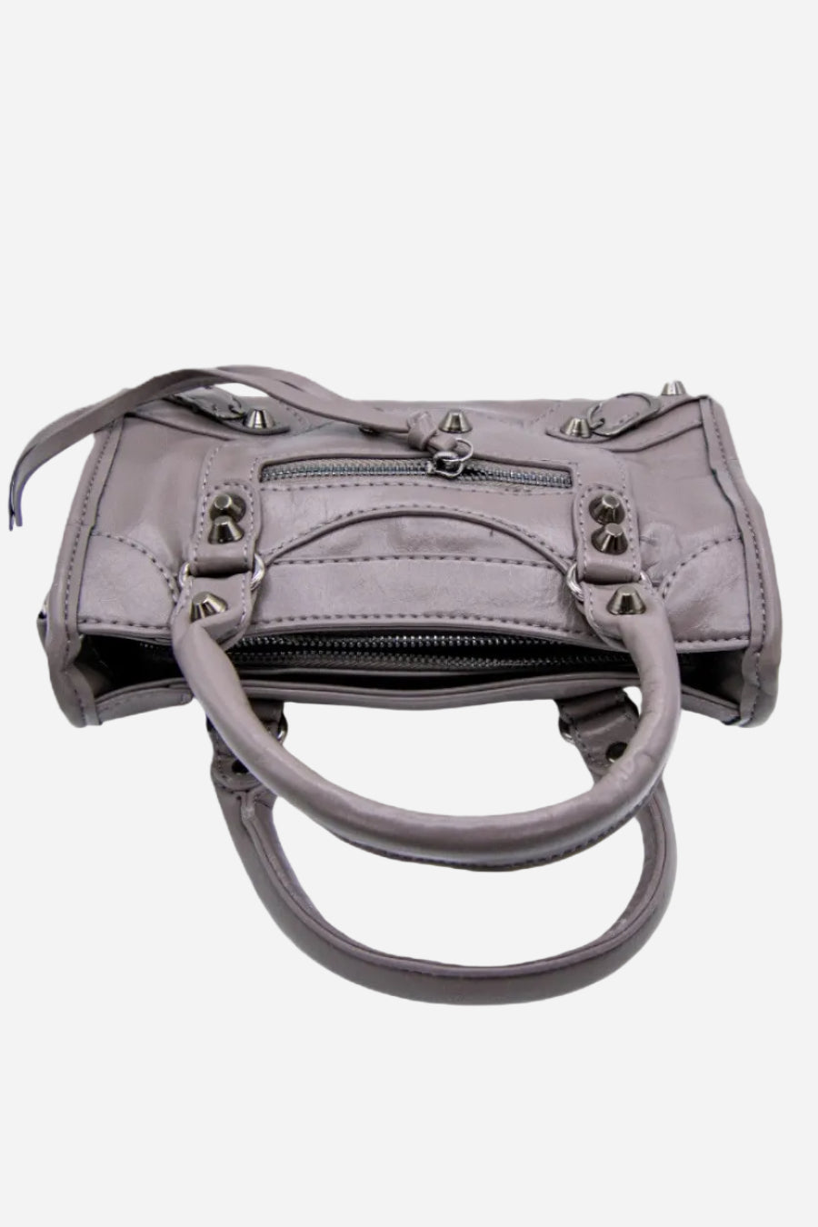 VYVA Grey — Borsa a mano o tracolla in ecopelle grigia