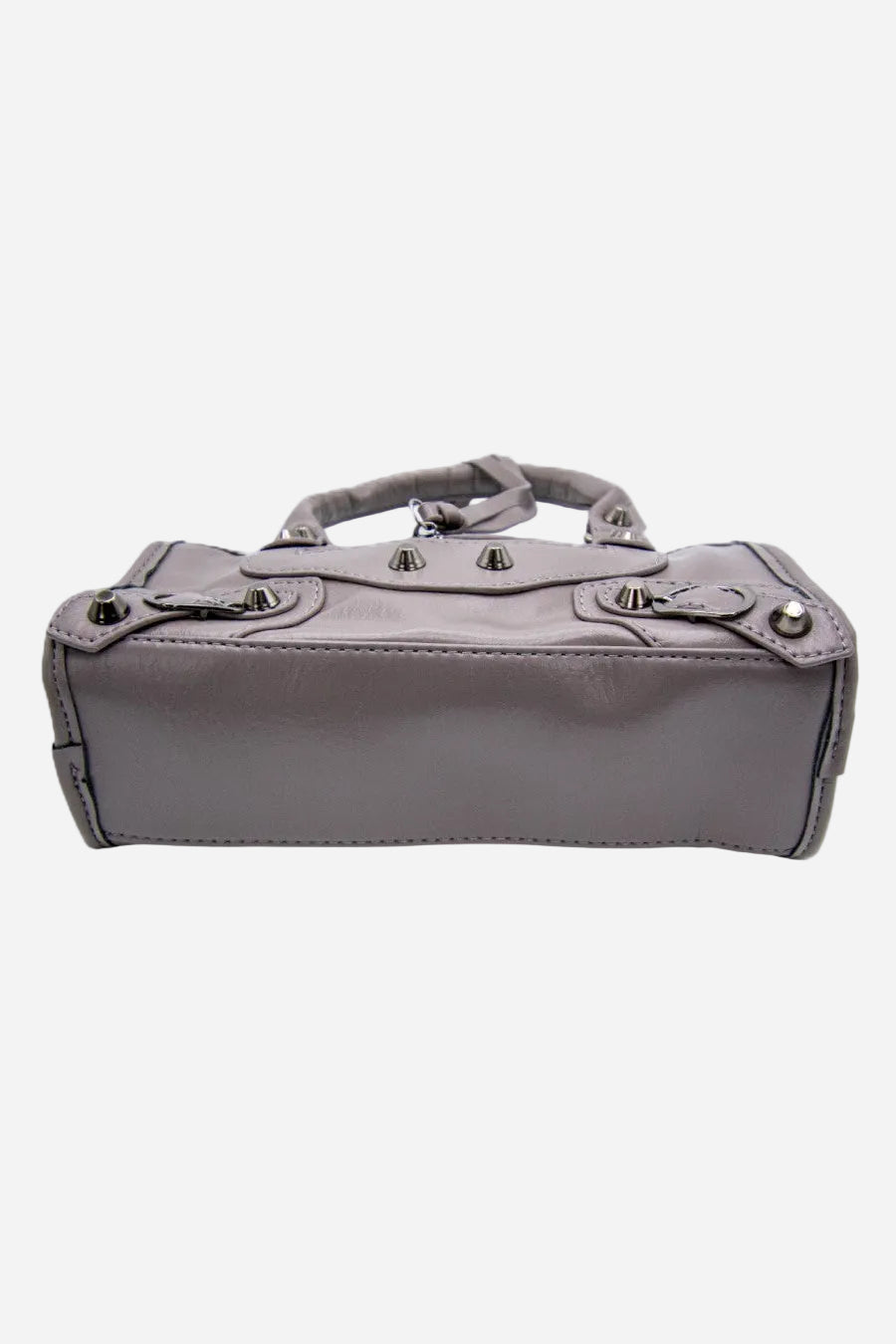 VYVA Grey — Borsa a mano o tracolla in ecopelle grigia