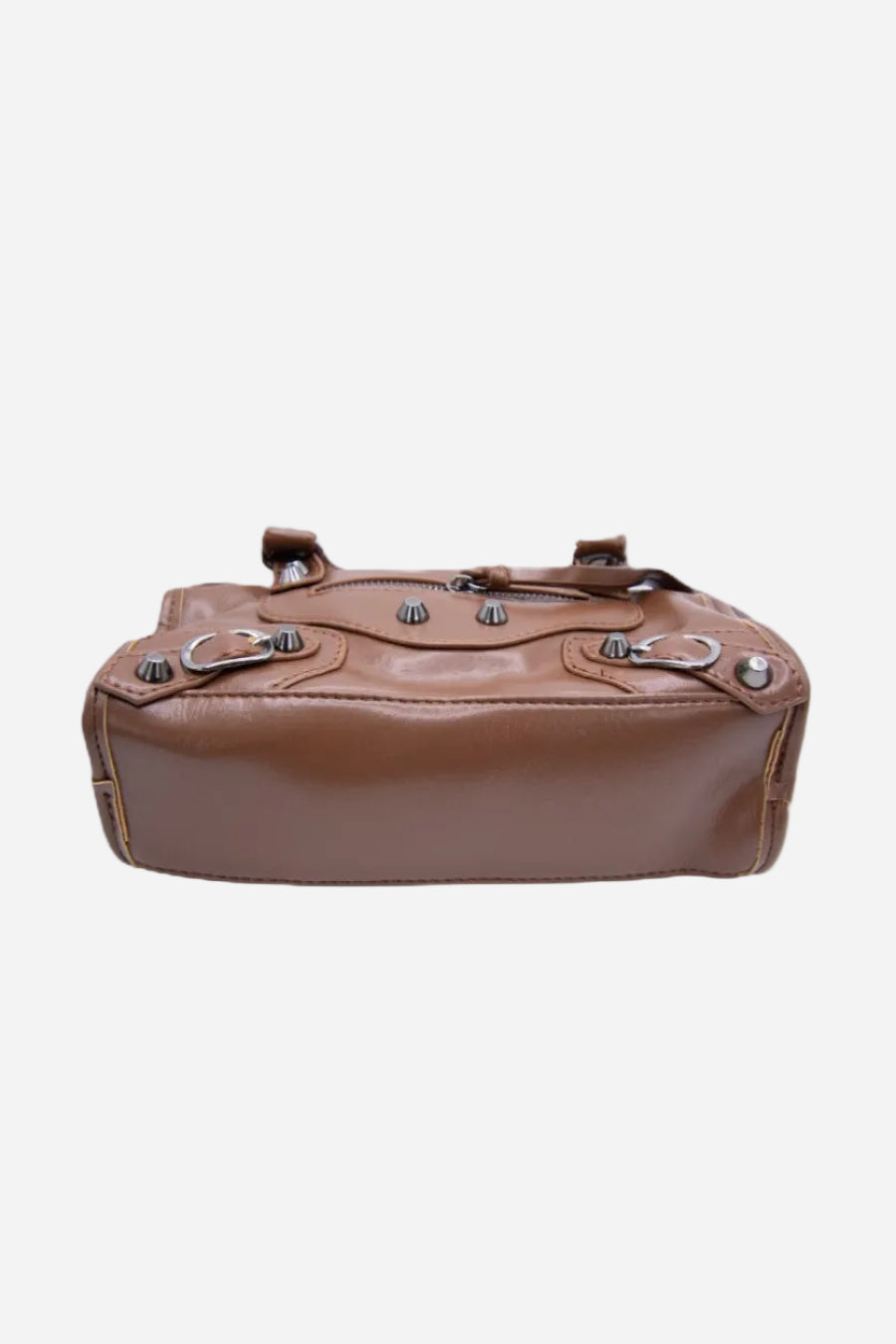 VYVA Choco — Borsa a mano o tracolla in ecopelle marrone