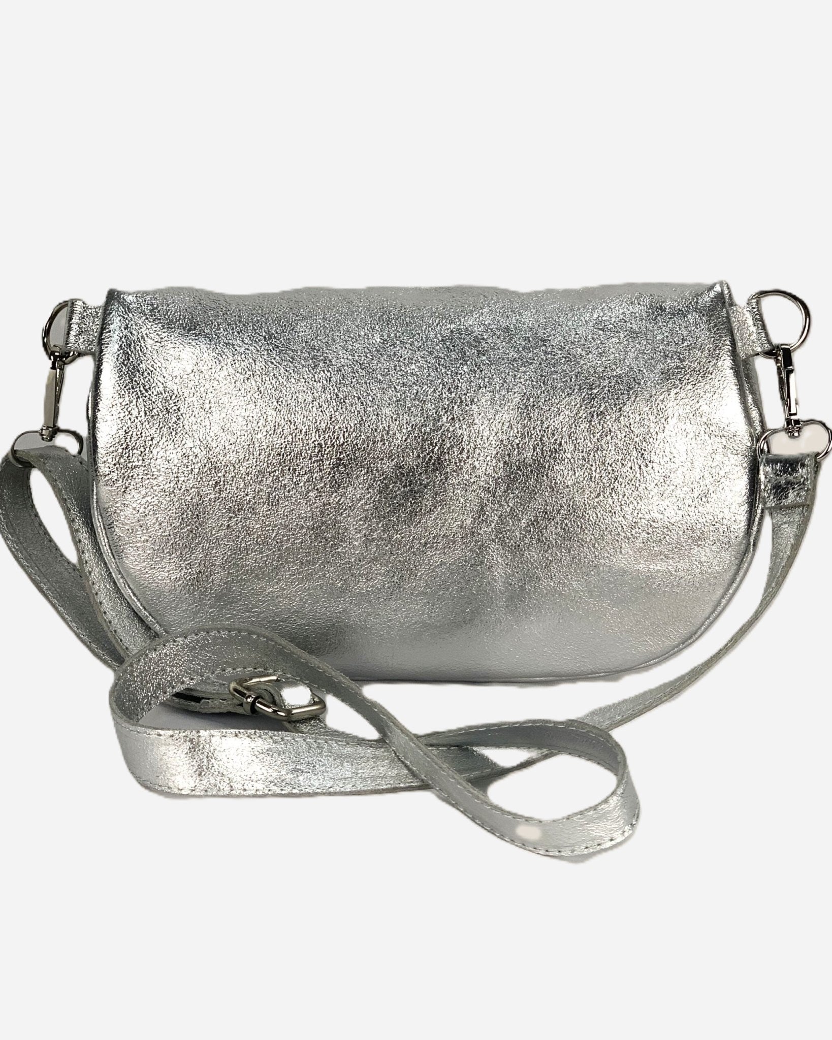 Marsupio Donna EMMA in Vera Pelle Argento | Made in Italy