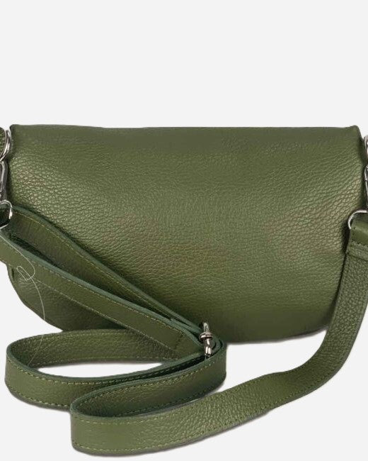 Marsupio Donna EMMA in Vera Pelle Verde Militare | Made in Italy