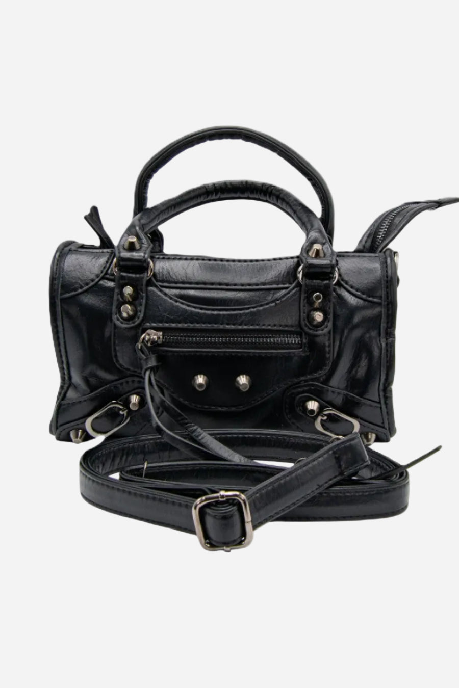 VYVA Rebel — Borsa a mano o tracolla in ecopelle nera