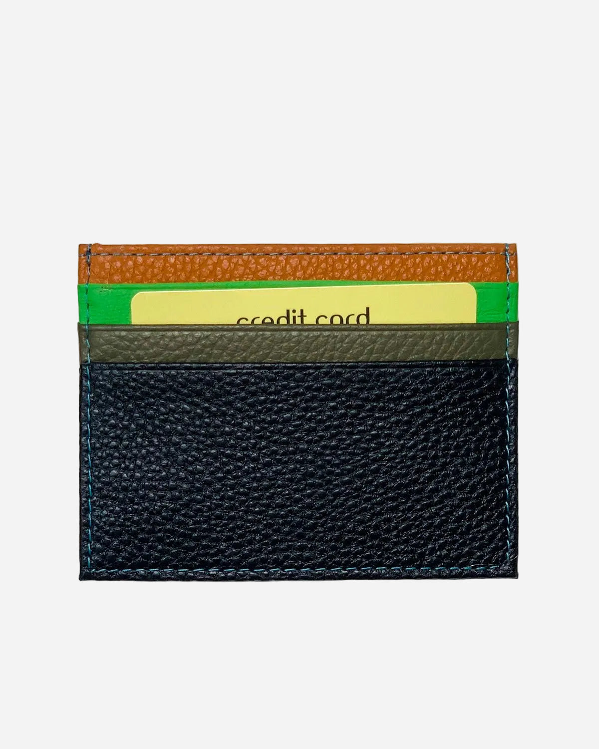 Porta carte Giove uomo in pelle Nero multicolore - Alidiluna