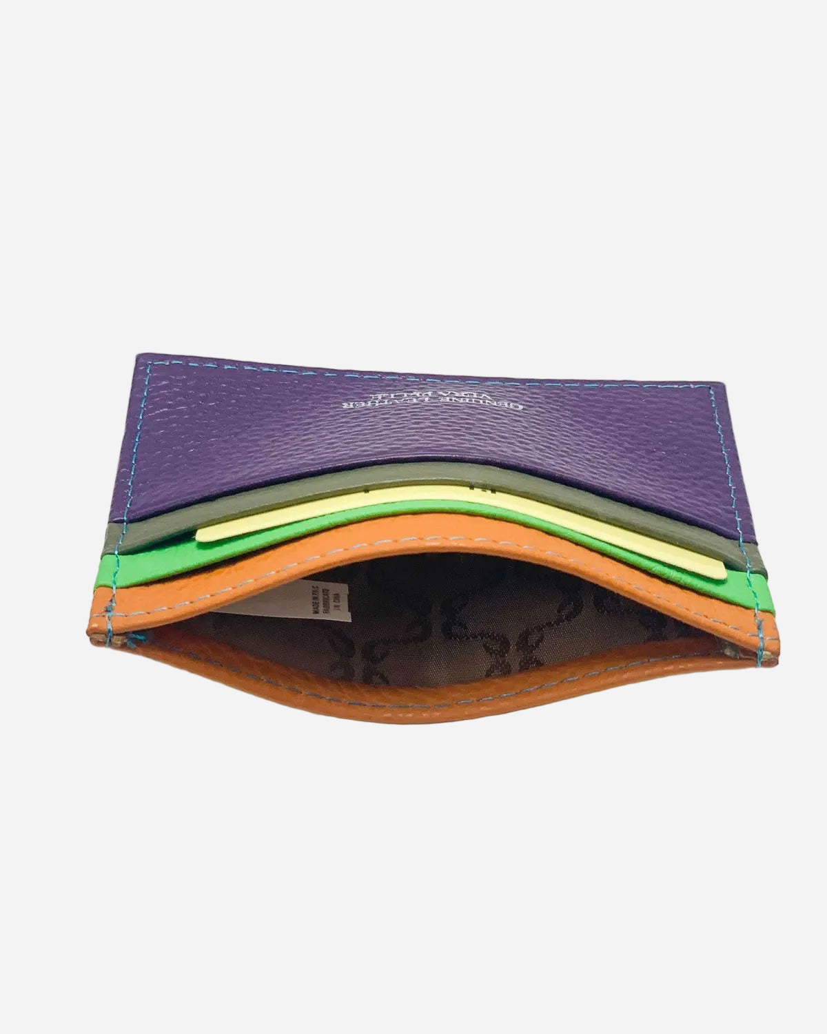 Porta carte Giove uomo in pelle viola multicolore - Alidiluna