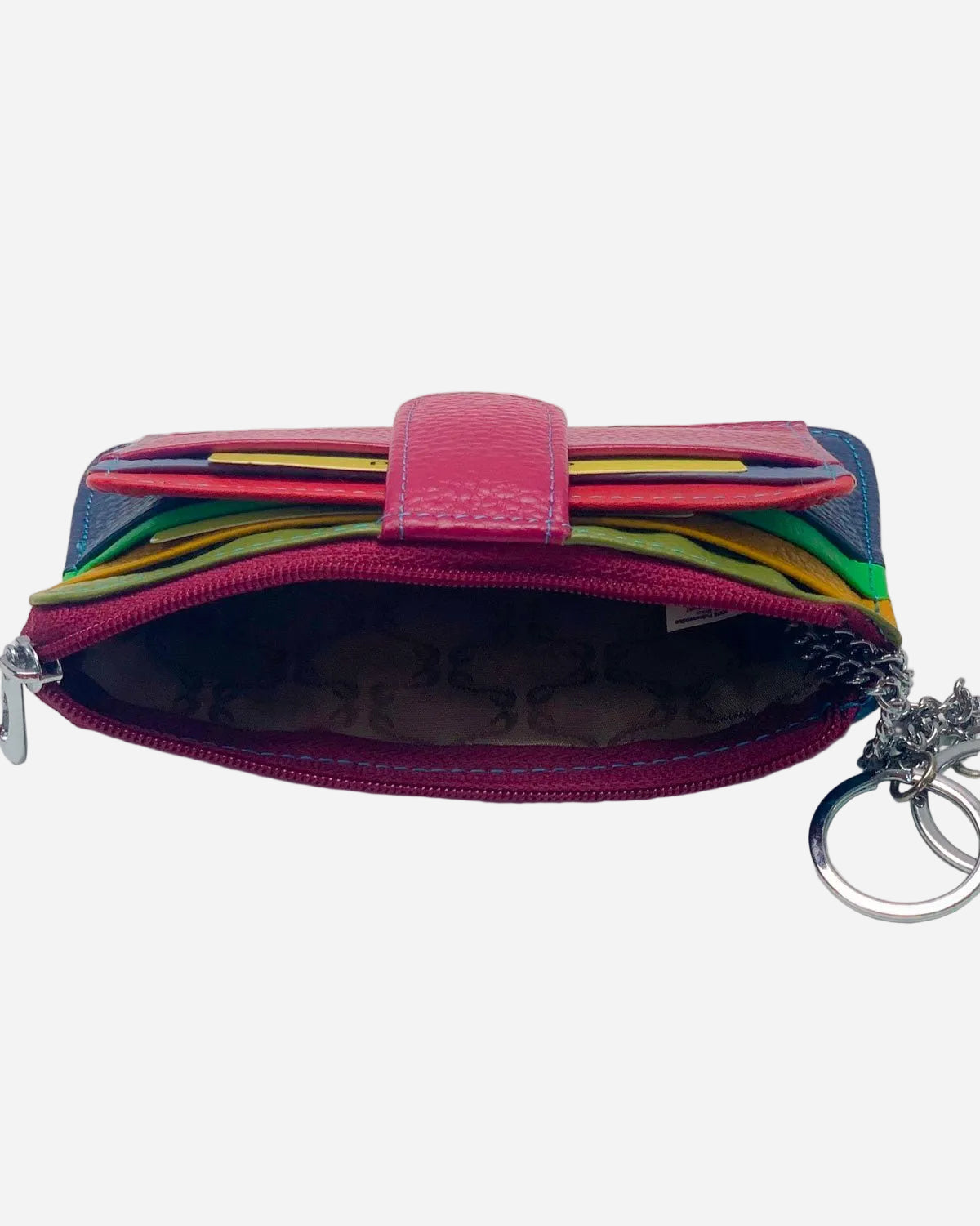 Porta carte portamonete Zeus uomo in pelle Ciclamino multicolore - Alidiluna