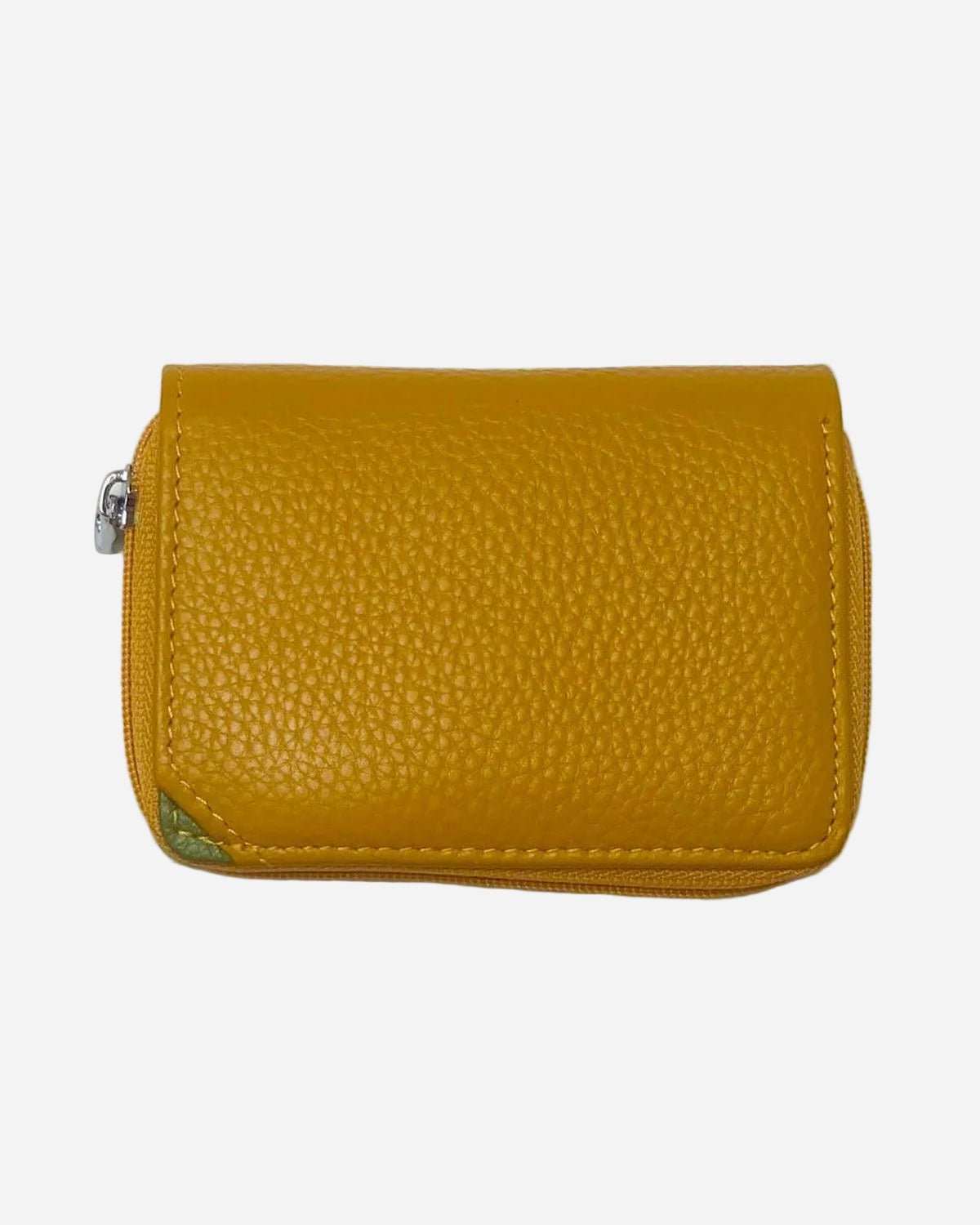 Portafoglio Portamonete Porta Carte donna Afrodite in vera pelle artigianale Giallo - Alidiluna