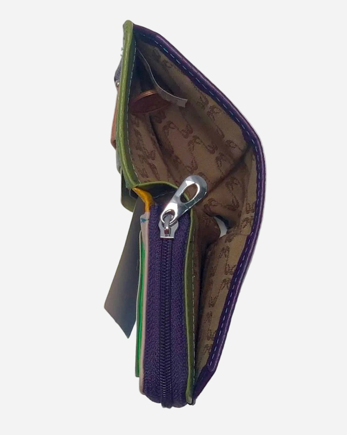 Portafoglio Portamonete Porta Carte donna Afrodite in vera pelle artigianale Viola - Alidiluna