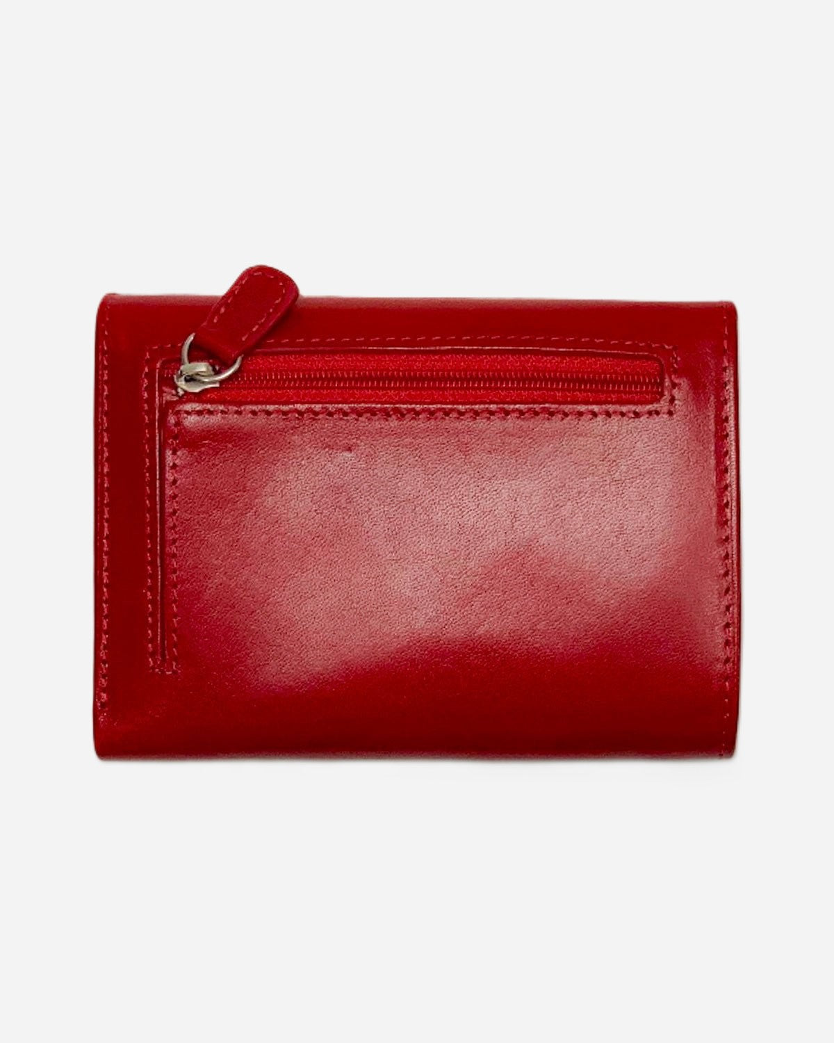 Era Women's Genuine Leather Handcrafted Wallet Card Holder Coin Purse Red