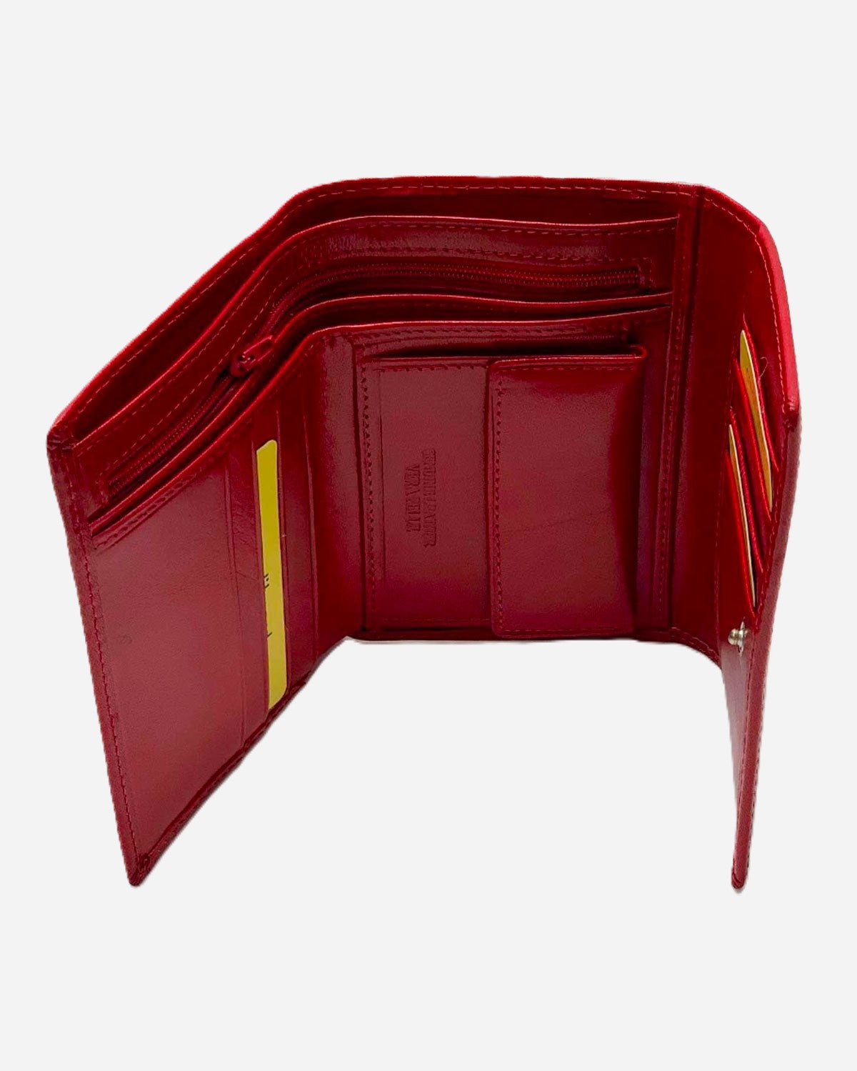 Era Women's Genuine Leather Handcrafted Wallet Card Holder Coin Purse Red