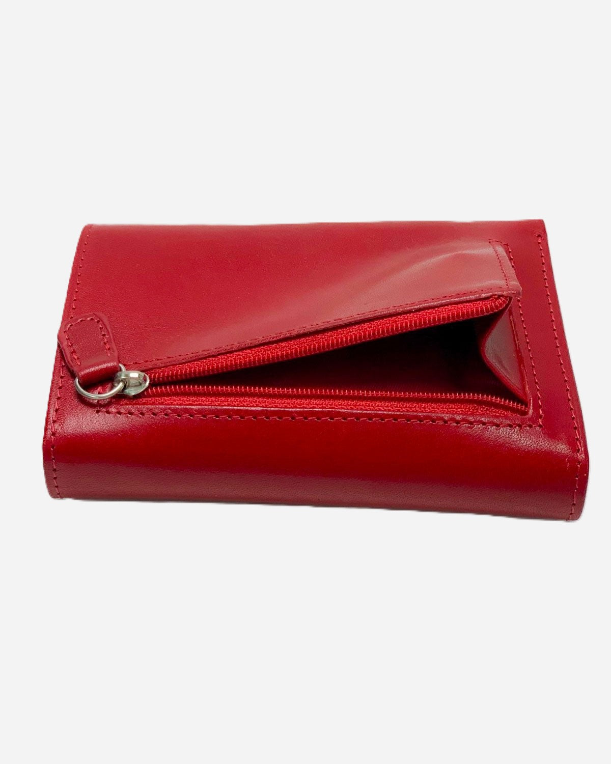 Era Women's Genuine Leather Handcrafted Wallet Card Holder Coin Purse Red