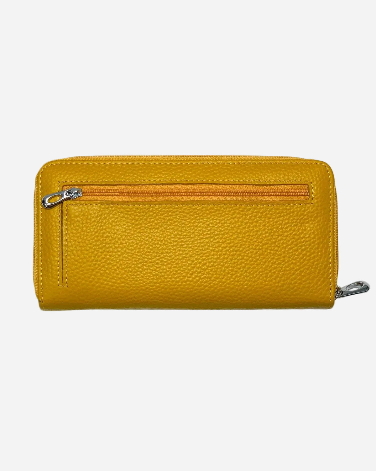 Giunone Women's Wallet Coin Purse Card Holder in Genuine Handmade Leather Yellow