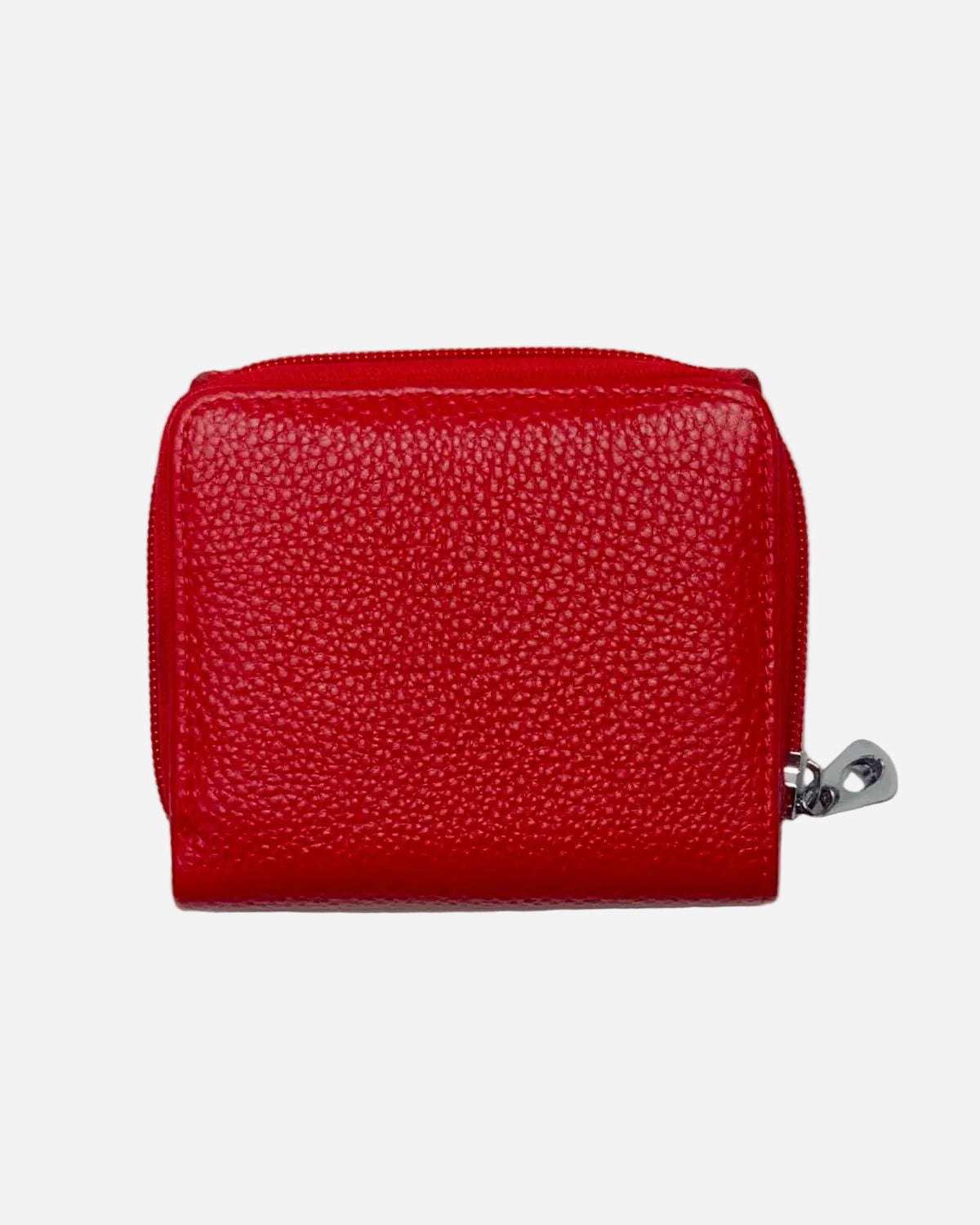 Portafoglio Portamonete Porta Carte donna Maia in vera pelle artigianale Rosso - Alidiluna