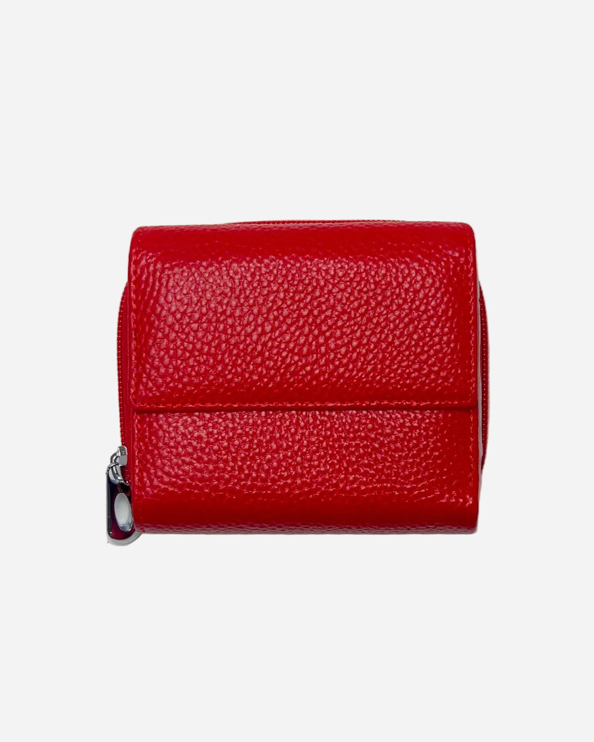 Portafoglio Portamonete Porta Carte donna Maia in vera pelle artigianale Rosso - Alidiluna