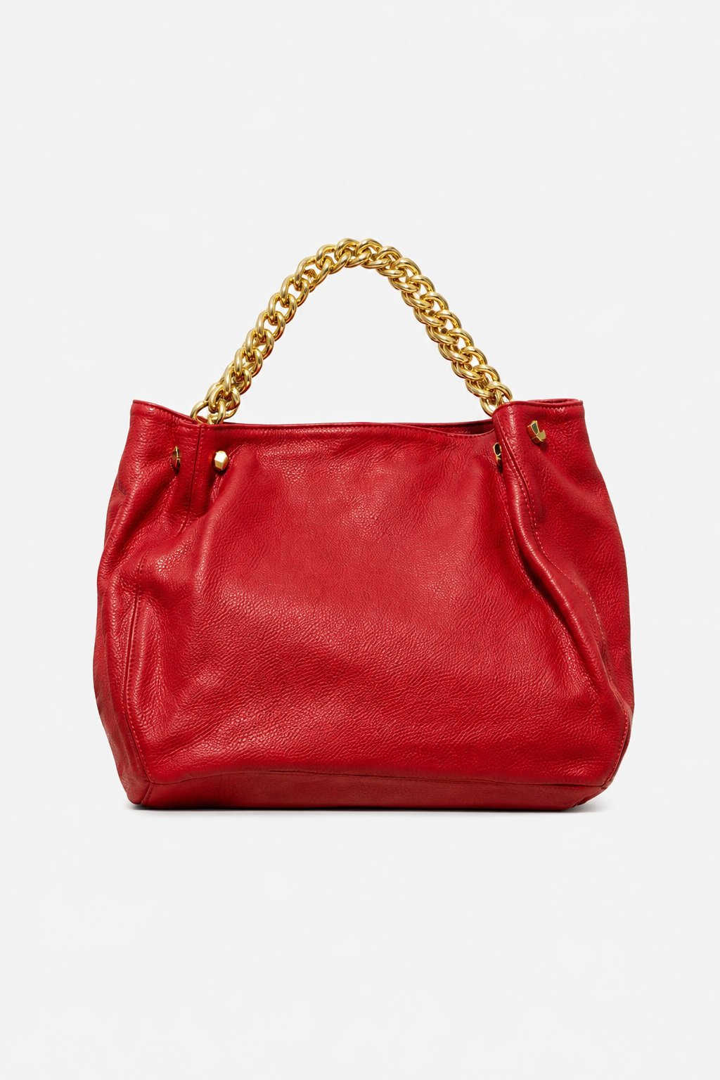 Borsa Spalla Donna VALENTINA in Vera Pelle Rosso | Made in Italy