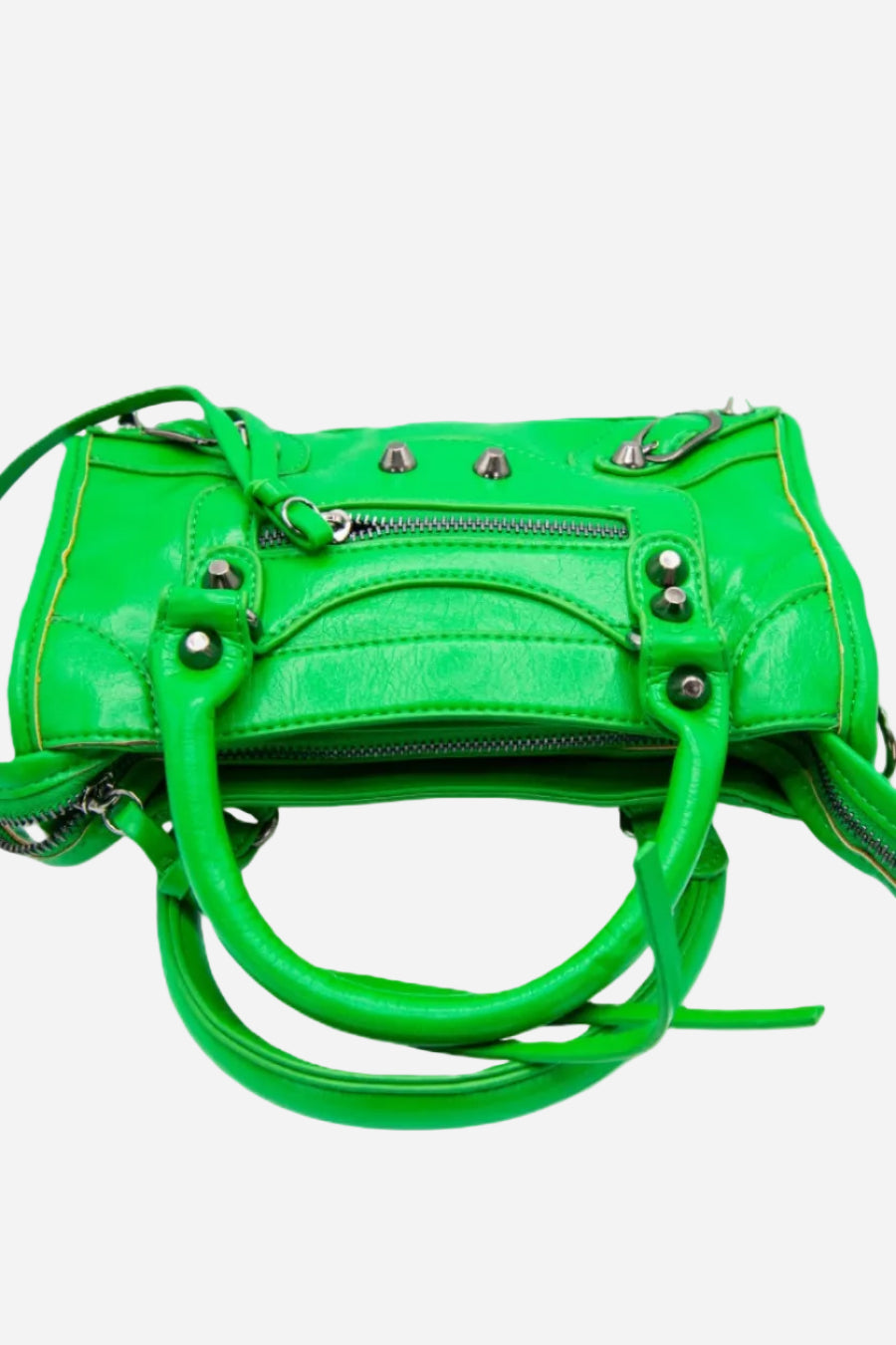 VYVA Neon — Borsa a mano o tracolla in ecopelle verde