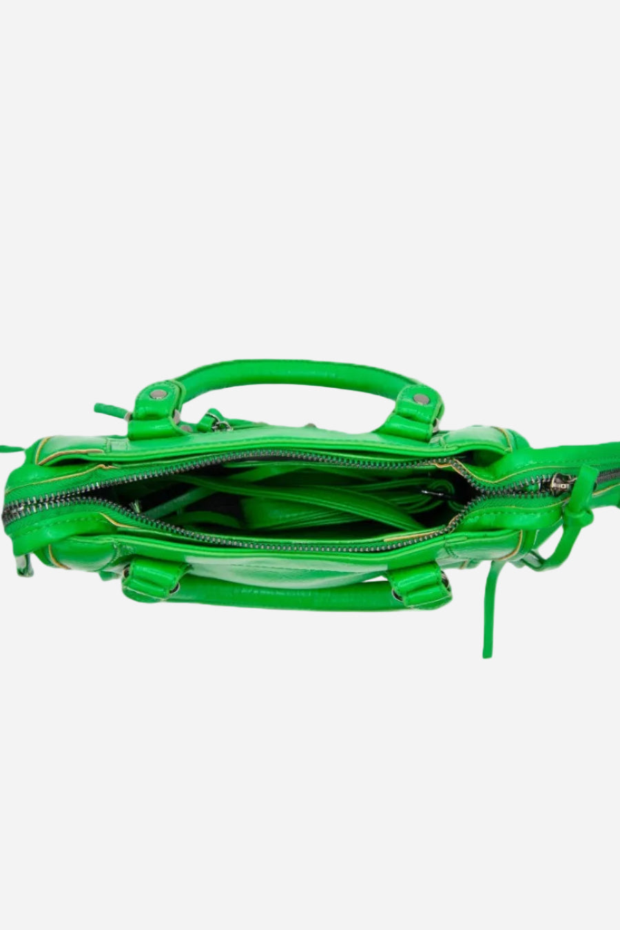 VYVA Neon — Borsa a mano o tracolla in ecopelle verde