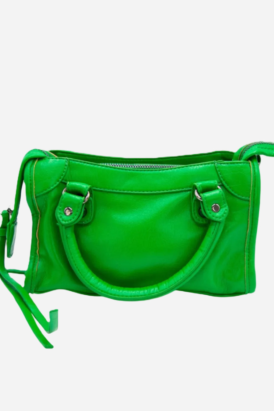 VYVA Neon — Borsa a mano o tracolla in ecopelle verde