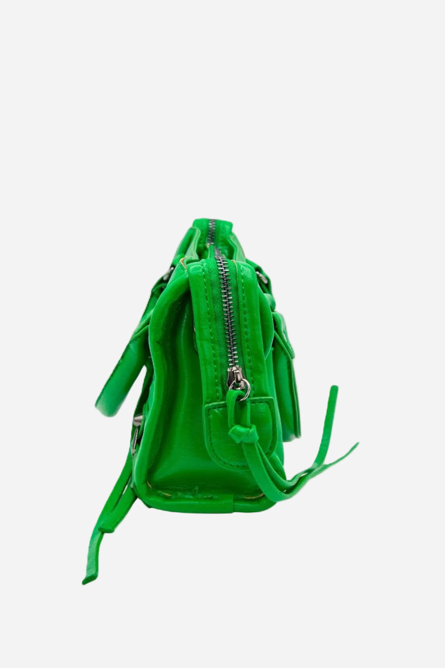VYVA Neon — Borsa a mano o tracolla in ecopelle verde