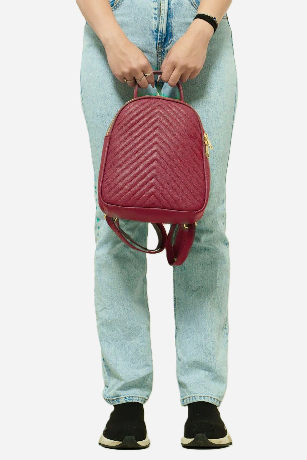 Zaino Donna CINZIA in Vera Pelle Rosso | Made in Italy