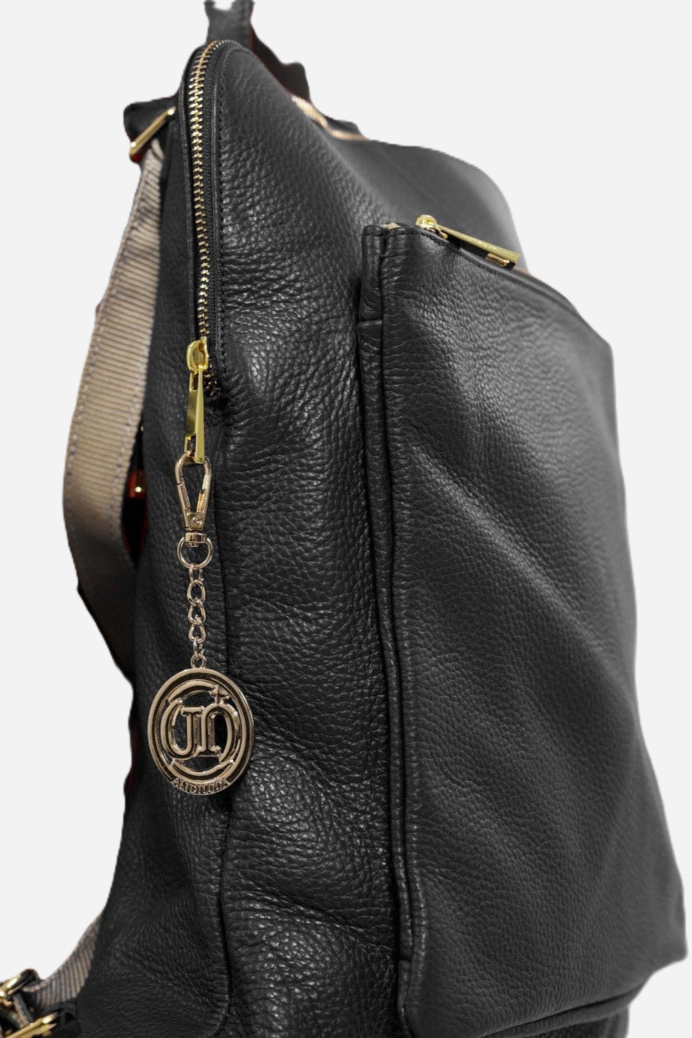 ROSALBA — Zaino in vera pelle nera con porta laptop | Made in Italy